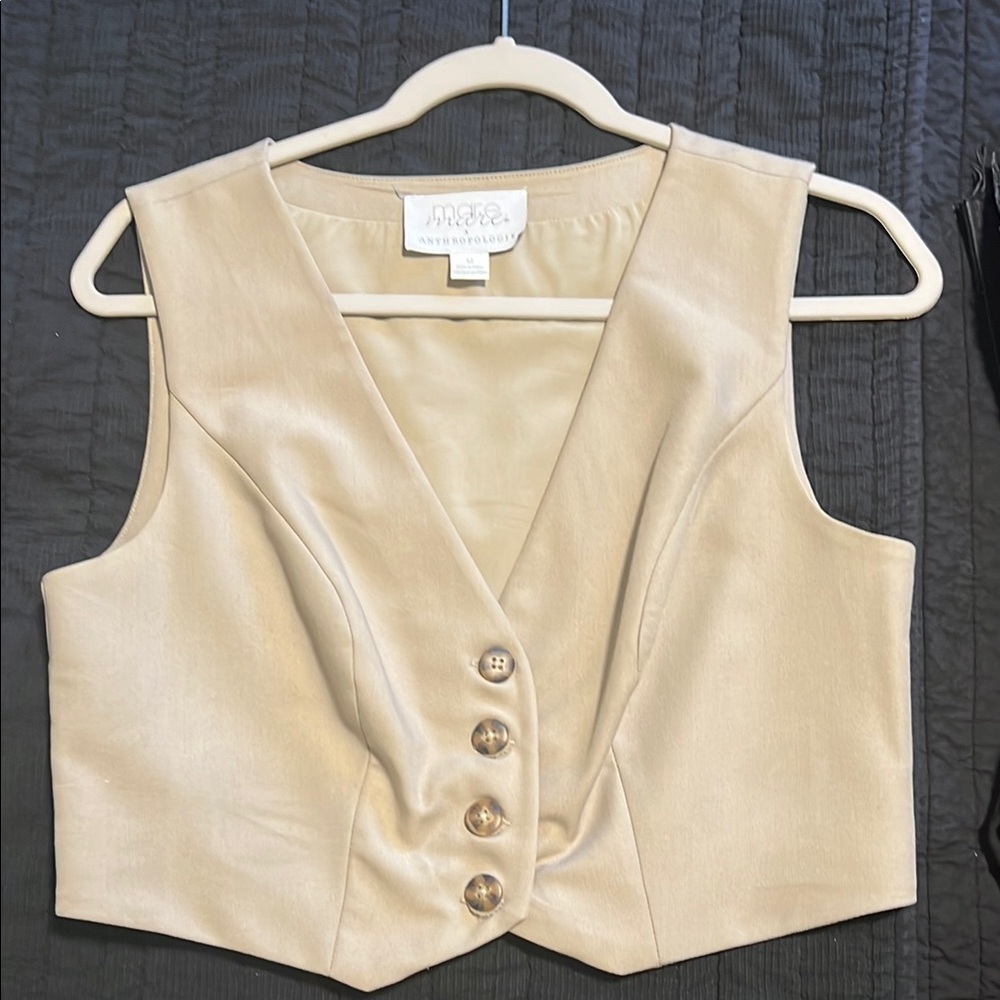 Maeve Cream Buttoned Vest